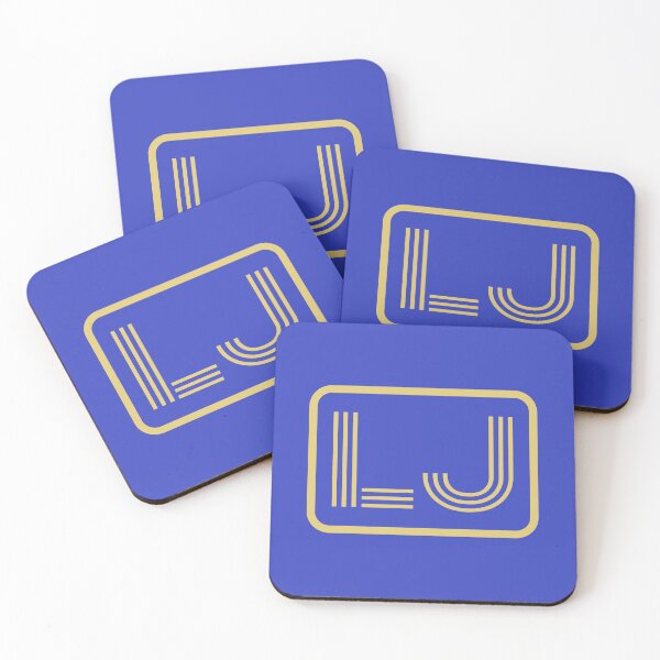 Item preview, LJ Initials Gold Geometric Letters designed and sold by Jeallan Designs.