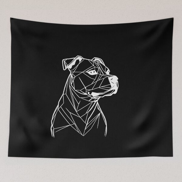 Item preview, White Line Staffy designed and sold by DiscoGypsyFish.