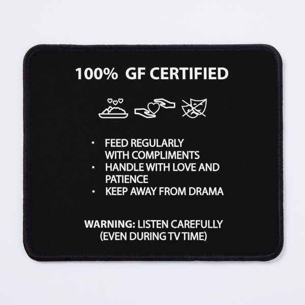 Item preview, girlfriend certified care instructions cool funny designed and sold by shaderepublic.