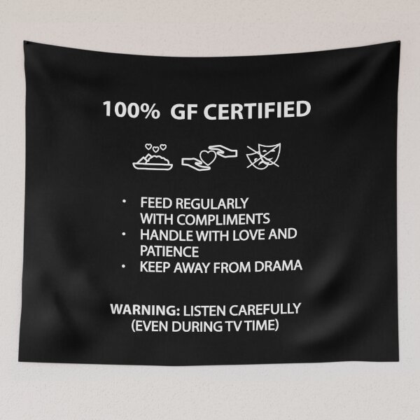 Item preview, girlfriend certified care instructions cool funny designed and sold by shaderepublic.
