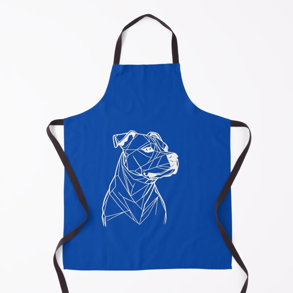Item preview, White Line Staffy Cobalt Blue BG designed and sold by DiscoGypsyFish.