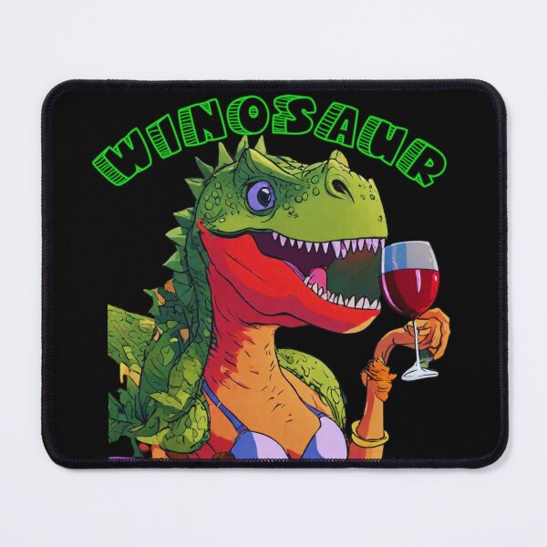 Item preview, A Female Dinosaur Drinking A Glass of Red Wine In Her Bra designed and sold by Culveays.