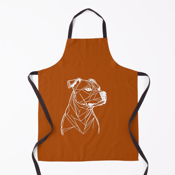 Item preview, White Line Staffy Rust Orange BG designed and sold by DiscoGypsyFish.