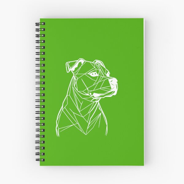 Item preview, White Line Staffy Kelly Green BG designed and sold by DiscoGypsyFish.
