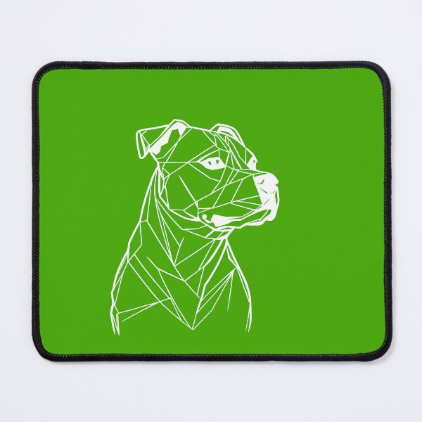 Item preview, White Line Staffy Kelly Green BG designed and sold by DiscoGypsyFish.