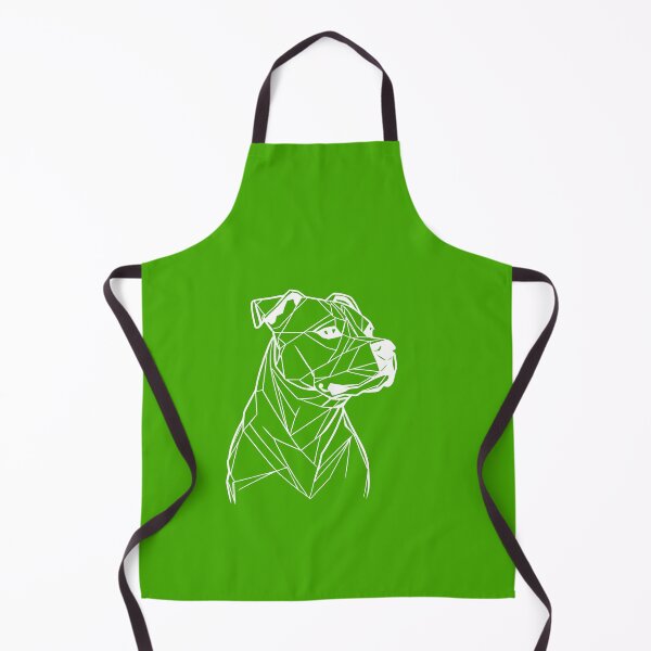 Item preview, White Line Staffy Kelly Green BG designed and sold by DiscoGypsyFish.