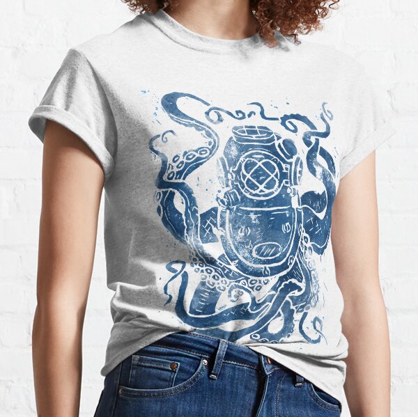 Women's Kraken V-Neck T-shirt - Dive Pirates Foundation