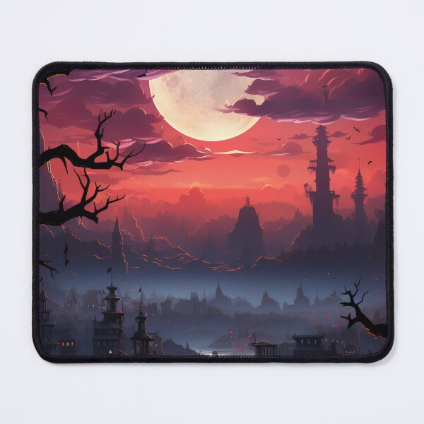 Item preview, Skyline Odyssey: A Digital Painting of a City and Cloud Background for Mobile Gaming designed and sold by oanaunciuleanu.