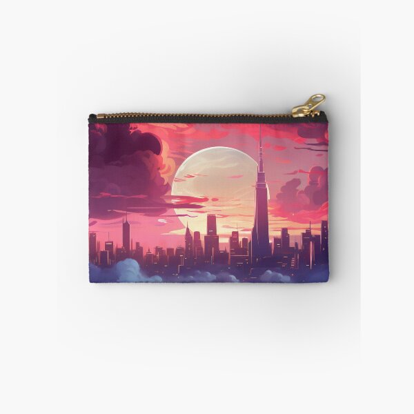 Item preview, Skyline Odyssey: A Digital Painting of a City and Cloud Background for Mobile Gaming designed and sold by oanaunciuleanu.