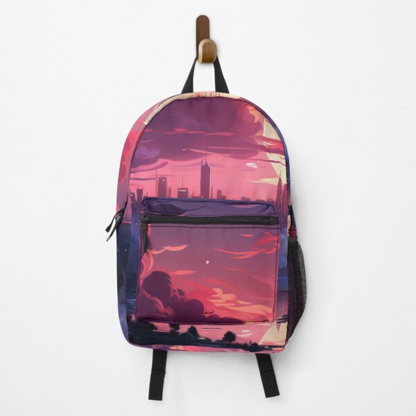 Item preview, Skyline Odyssey: A Digital Painting of a City and Cloud Background for Mobile Gaming designed and sold by oanaunciuleanu.