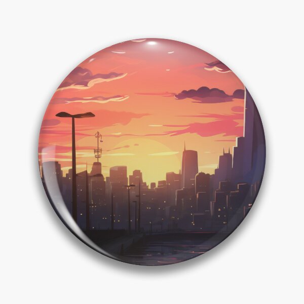 Item preview, Skyline Odyssey: A Digital Painting of a City and Cloud Background for Mobile Gaming designed and sold by oanaunciuleanu.