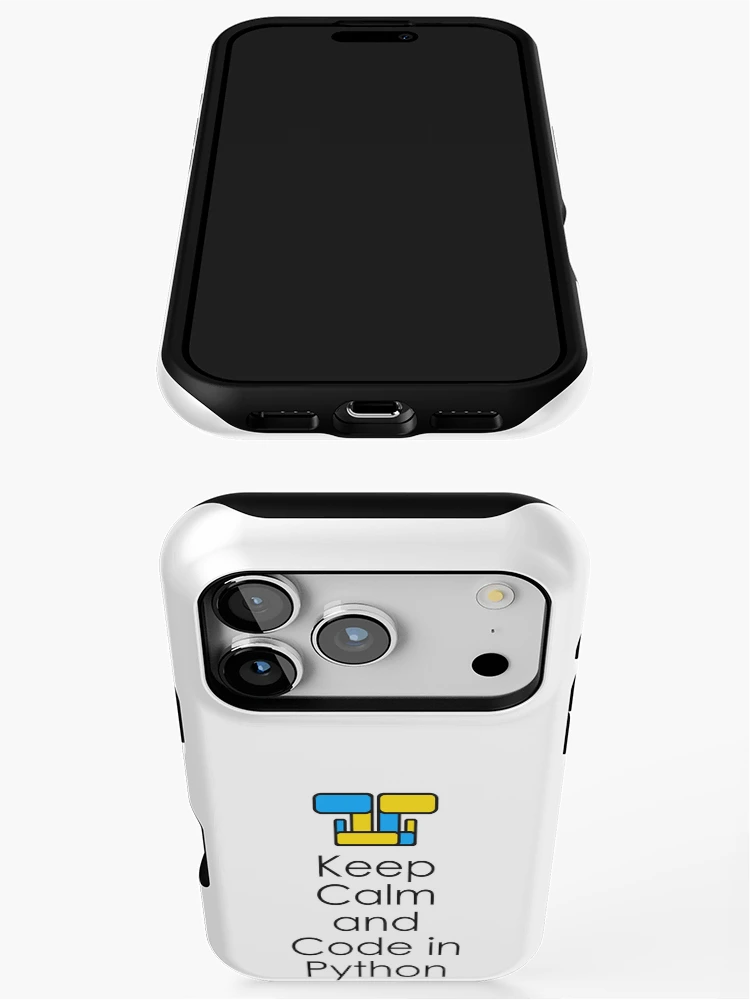 Thumbnail 3 of 4, iPhone Case, Keep calm and code in python designed and sold by Reesh-Store.