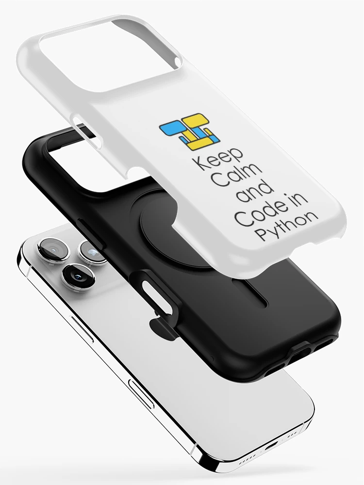 Thumbnail 2 of 4, iPhone Case, Keep calm and code in python designed and sold by Reesh-Store.