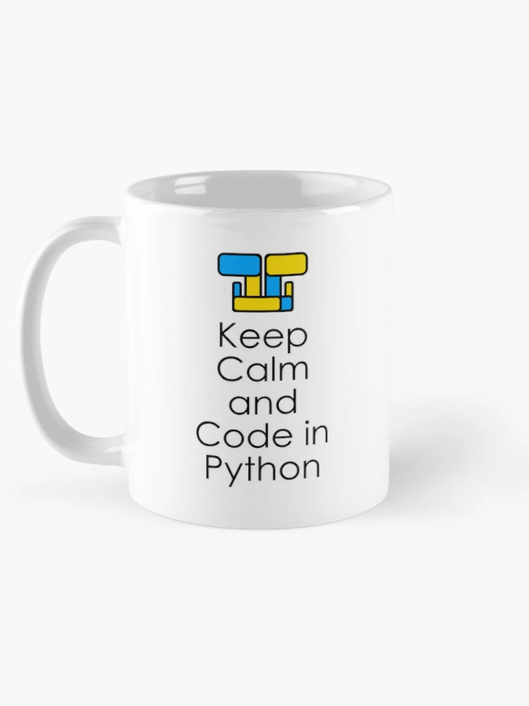 Thumbnail 5 of 6, Coffee Mug, Keep calm and code in python designed and sold by Reesh-Store.