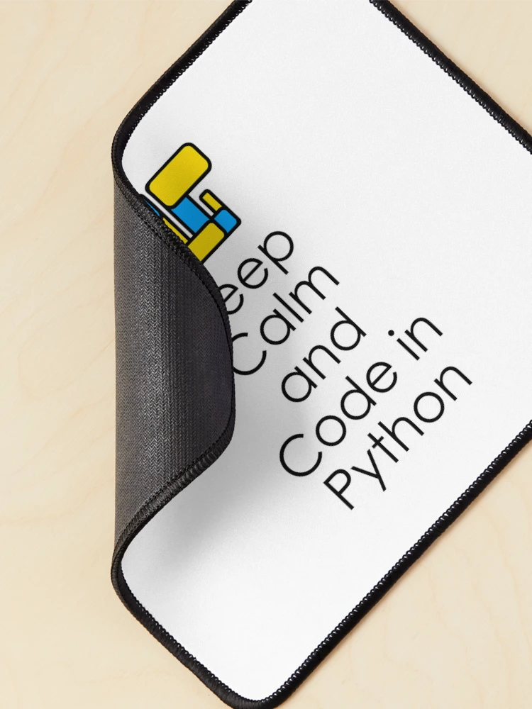 Thumbnail 2 of 5, Mouse Pad, Keep calm and code in python designed and sold by Reesh-Store.