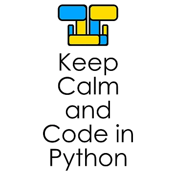 Artwork thumbnail, Keep calm and code in python by Reesh-Store