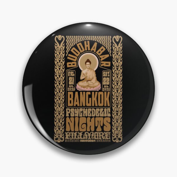 Item preview, Psychedelic Nights at Bangkok Buddha Bar - Vintage Poster Design designed and sold by Boogosh.