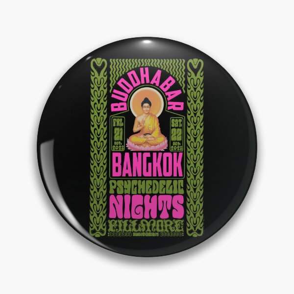 Item preview, Psychedelic Nights at Bangkok Buddha Bar - Vintage Poster Design designed and sold by Boogosh.