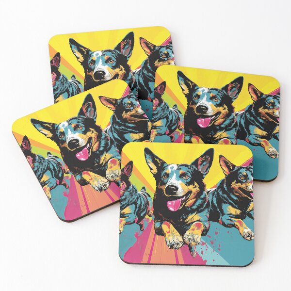 Item preview, Gang of Lancashire Heelers in Pop Art designed and sold by pkk1designsart.