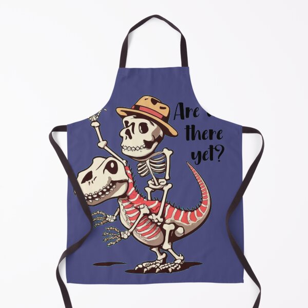 Item preview, Funny Skeleton Riding T-rex Dinosaur Skeleton Are we there yet? designed and sold by Nature's Fancy.