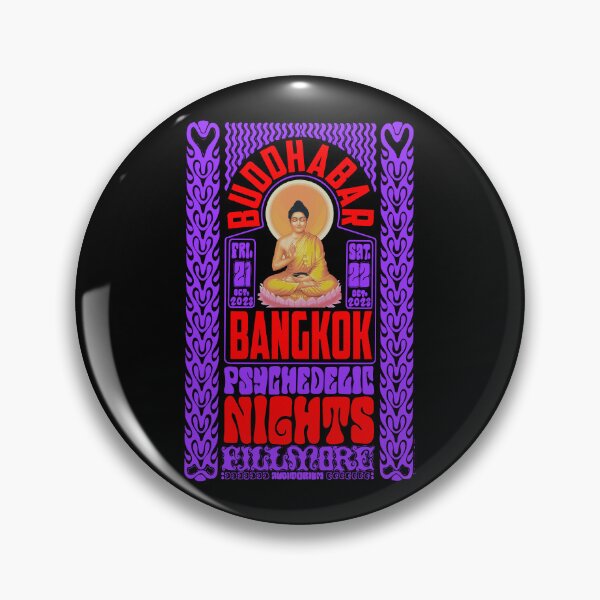 Item preview, Psychedelic Nights at Bangkok Buddha Bar - Vintage Poster Design designed and sold by Boogosh.