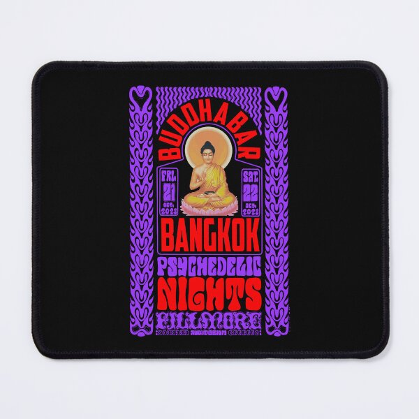 Item preview, Psychedelic Nights at Bangkok Buddha Bar - Vintage Poster Design designed and sold by Boogosh.