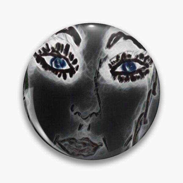 Item preview, Nobody Black White Blue Face Art Sketch designed and sold by DianeBP.