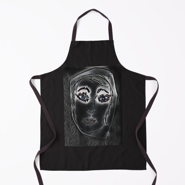 Item preview, Nobody Black White Blue Face Art Sketch designed and sold by DianeBP.