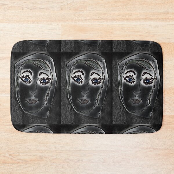 Item preview, Nobody Black White Blue Face Art Sketch designed and sold by DianeBP.