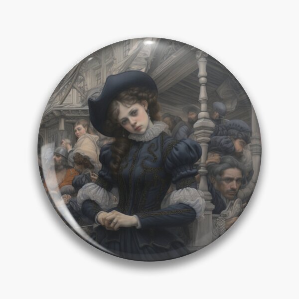 Item preview, Victorian Woman In a Scene That Is In Between Fantasy And Reality Victorian Inspired Art  designed and sold by CDC40.