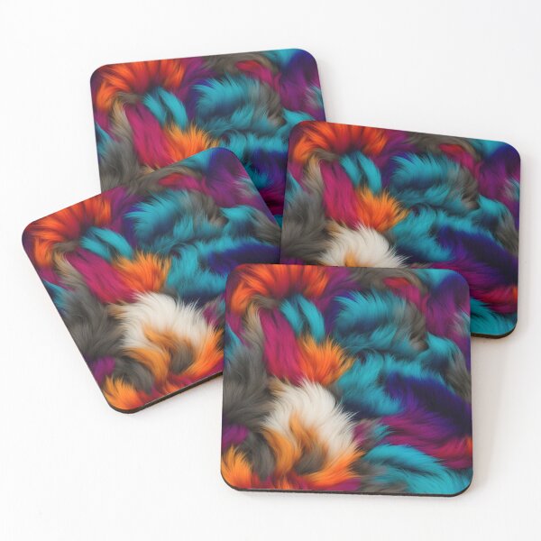 Item preview, Fur colorful Seamless patterns  designed and sold by RocketArtInd.