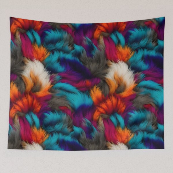 Item preview, Fur colorful Seamless patterns  designed and sold by RocketArtInd.