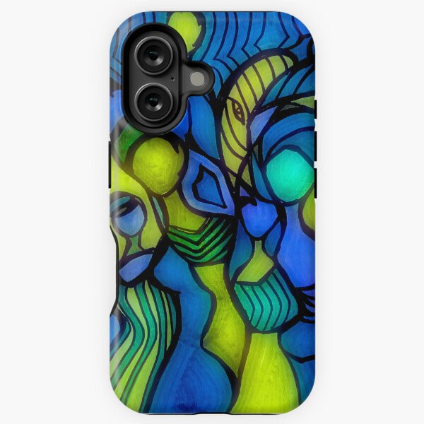 Blue and Green Women of the World Unite! iPhone Tough Case