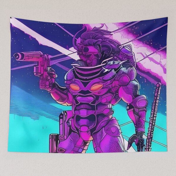 Item preview, Warrior Robot In Cyberpunk Universe designed and sold by KalipsoArt.