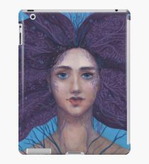 Primavera, Surreal Portrait, Fantasy Art, Blue Violet iPad Case/Skin