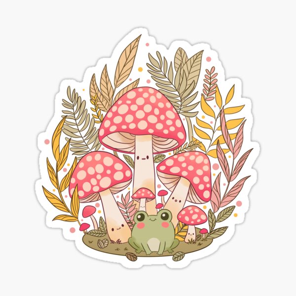 Item preview, Cute Cottagecore vintage frog and mushrooms design  designed and sold by Yaragold.