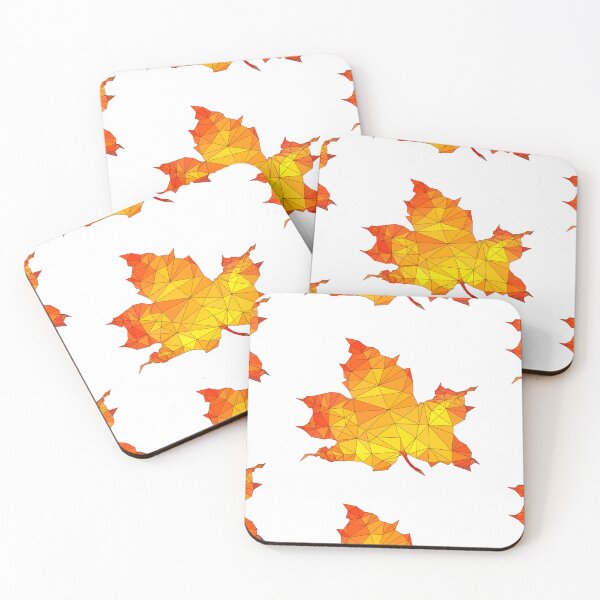 Item preview, Polygonal Autumn Maple Tree Leaf Poly Art designed and sold by wejollydigitals.