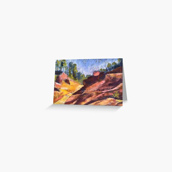 On the ocher road Greeting Card