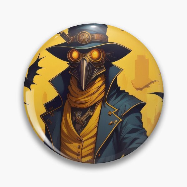 Item preview, Retro Steampunk Plague Doctor SCP-049 Halloween Illustration Print Pattern Goth designed and sold by CoffeeIsATrip.