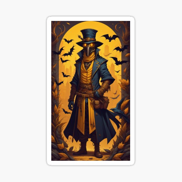 Artikel-Vorschau von Retro Steampunk Pestdoktor SCP-049 Halloween Illustration Druckmuster Goth, designt und verkauft von CoffeeIsATrip.