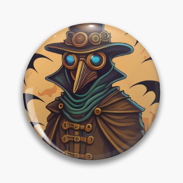 Item preview, Vintage Steampunk Plague Doctor SCP-049 Halloween Illustration Retro Horror designed and sold by CoffeeIsATrip.