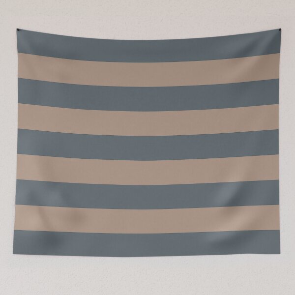 Item preview, Medium SLATE GREY and WARM TAUPE Horizontal STRIPES designed and sold by RachelMacht.