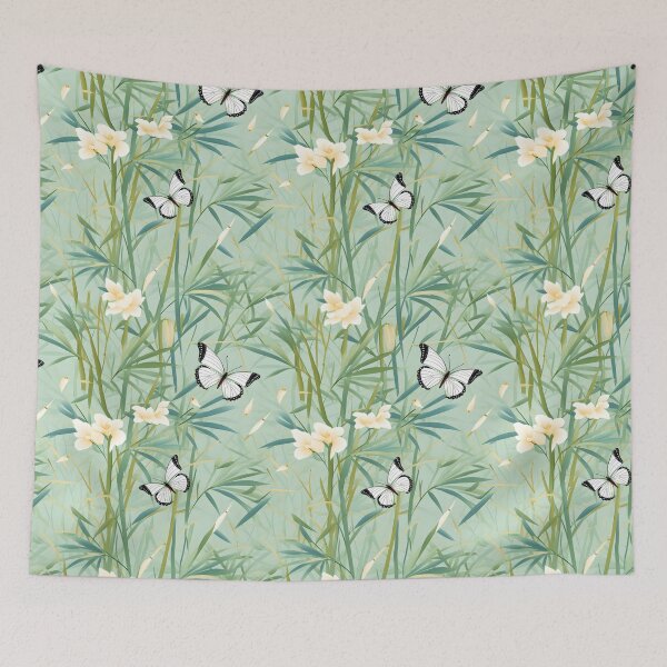 Item preview, Pastel Watercolors: Butterfly Dance in a Bamboo Grove designed and sold by RetComly.