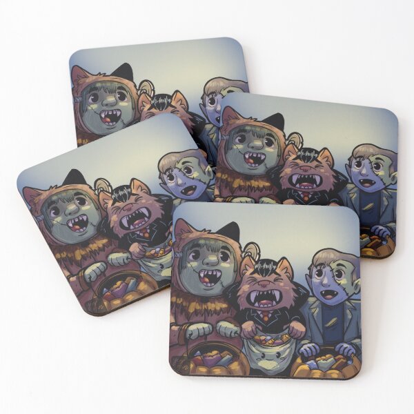 Item preview, Trick or Treaters asking for candy designed and sold by YazminCityArts.