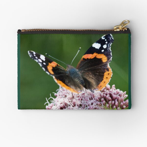 Red Admiral Butterfly Zipper Pouch