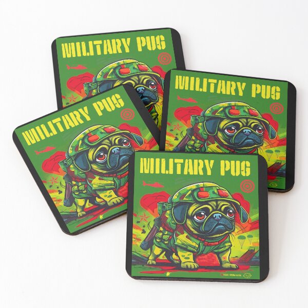 Item preview, Pug in the Military 5 designed and sold by RedBluffTraders.