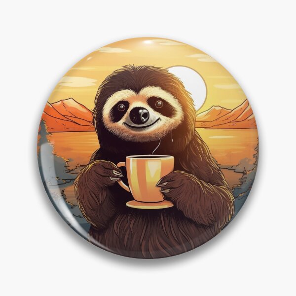Item preview, Sloth with a Coffee Mug designed and sold by InfinityCircle.
