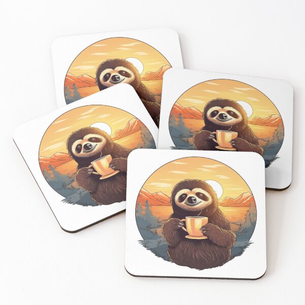 Item preview, Sloth with a Coffee Mug designed and sold by InfinityCircle.