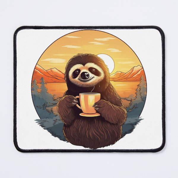 Item preview, Sloth with a Coffee Mug designed and sold by InfinityCircle.