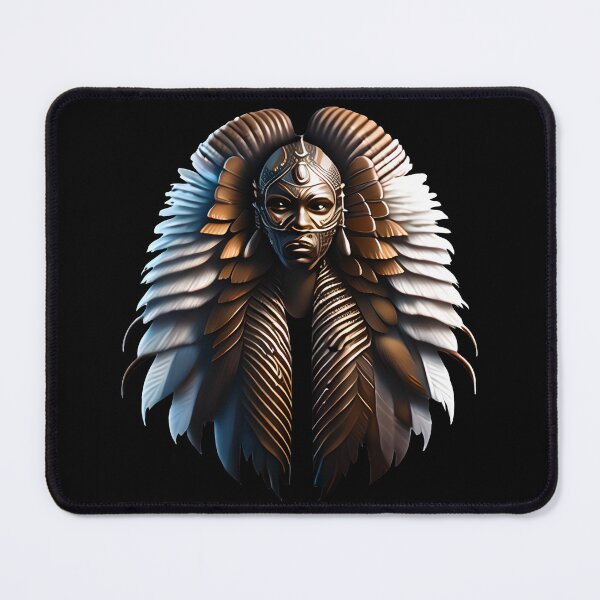 Item preview, BROWN GOLD WARRIOR IN FEATHERS designed and sold by justyna-s28.